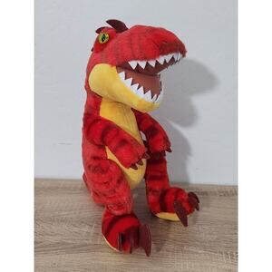 BAB Build A Bear Red T-Rex Velociraptor Dinosaur Plush Animal 18" Toy